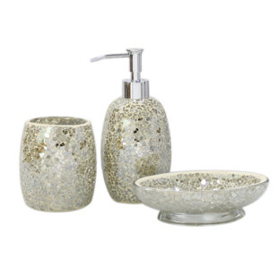 Mosaic Bathroom Accessories Wayfair Co Uk Mosaic 3 Piece Bathroom Accessory Set