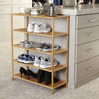 Bay Isle Home 5 Tier 15 Pair Shoe Rack Reviews Wayfair Ca