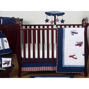 vintage airplane crib sheets