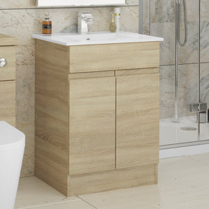 BeModern Bathrooms 61 cm Wandmontierter Waschtisch mit Schrank Ottawa