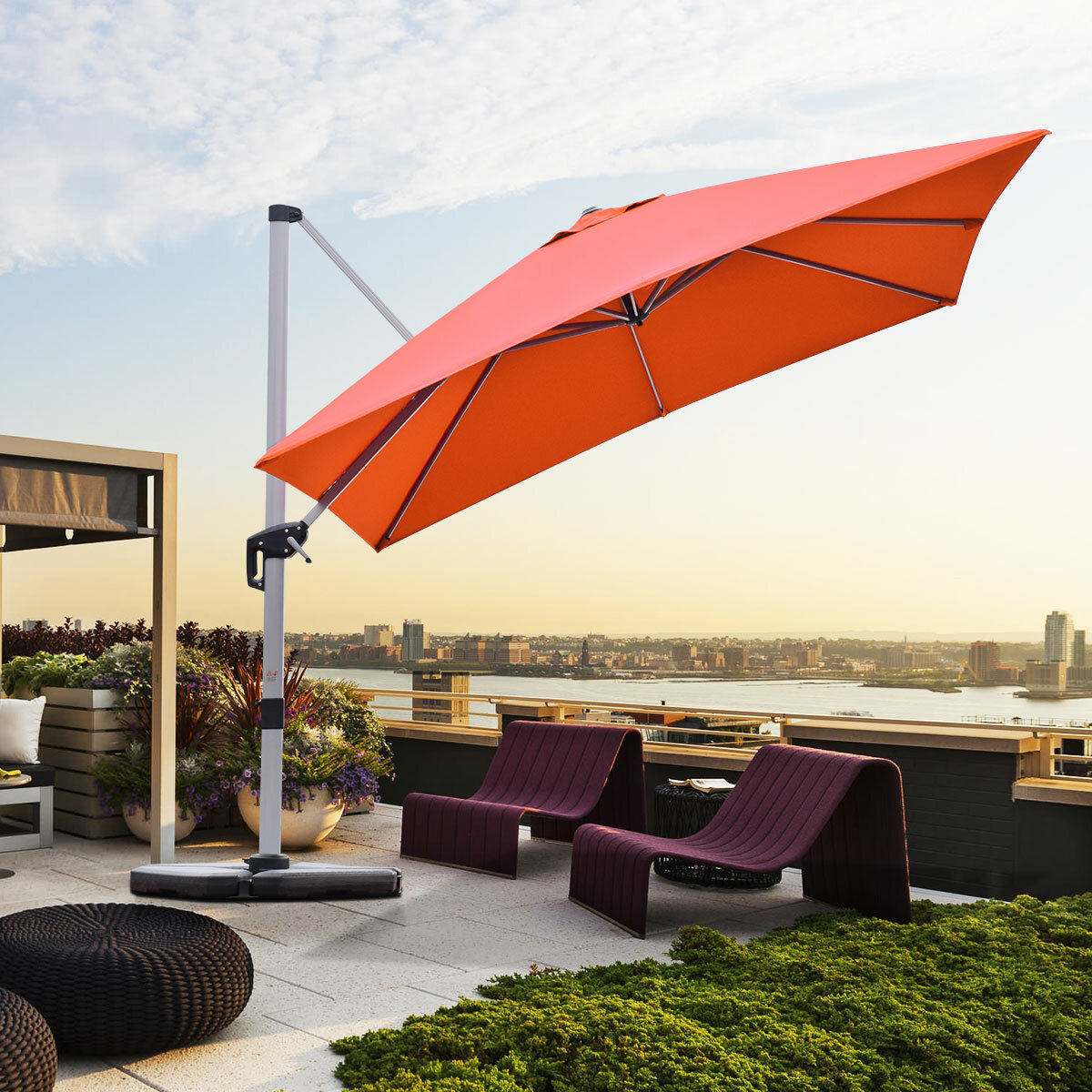 Freeport Park Stacie 10 Square Cantilever Umbrella Wayfair