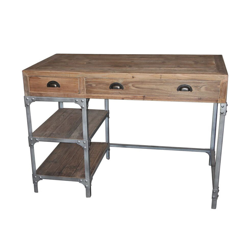 17 Stories Saxon Reversible Solid Wood Desk Wayfair Saxon Reversible Solid Wood Desk