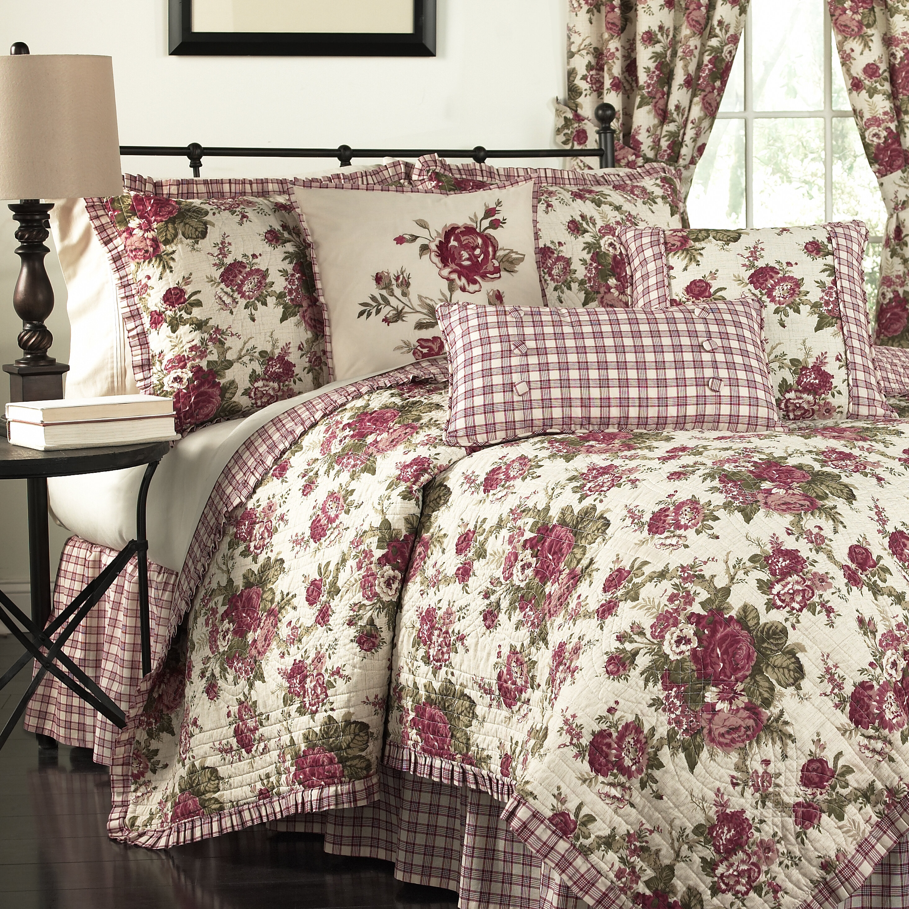 Details about   WAVERLY Norfolk Reversible Quilt Collection King Tea Stain 