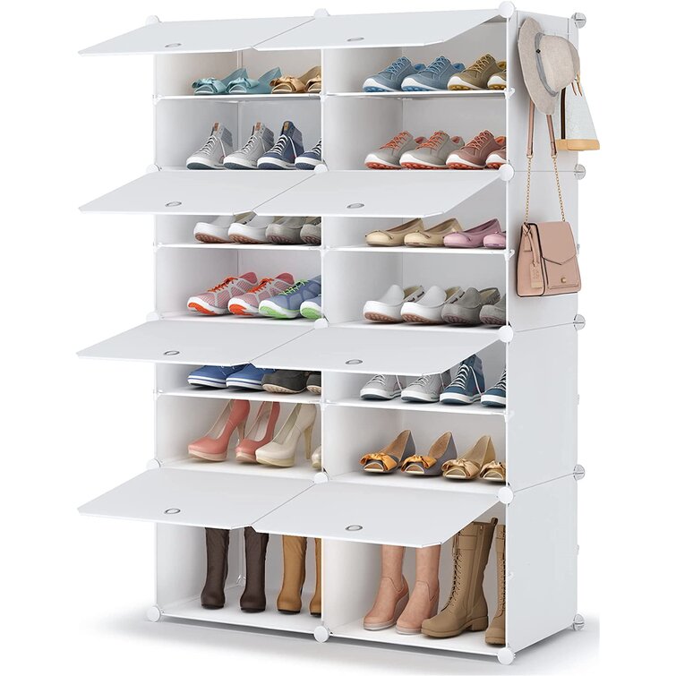 Rebrilliant 28 Pair Stackable Shoe Storage Cabinet | Wayfair.co.uk