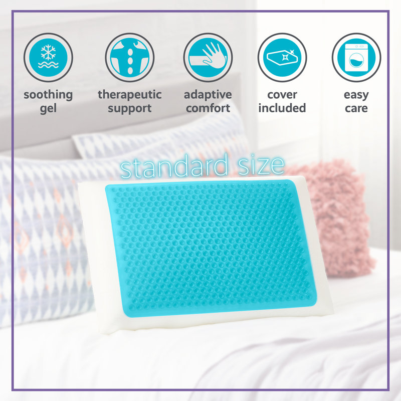 comfort revolution hydraluxe gel memory foam bed pillow