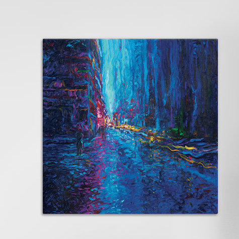 Latitude Run Iris Scott Waterfall Street Painting Print On