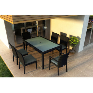 Go to store & view more images Azariah 7 Piece Sunbrella Dining Set with Cushions by Orren Ellis