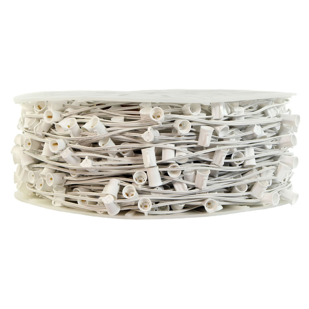 The Holiday Aisle® 1000' Commercial C9 Christmas Light Socket Set Spool