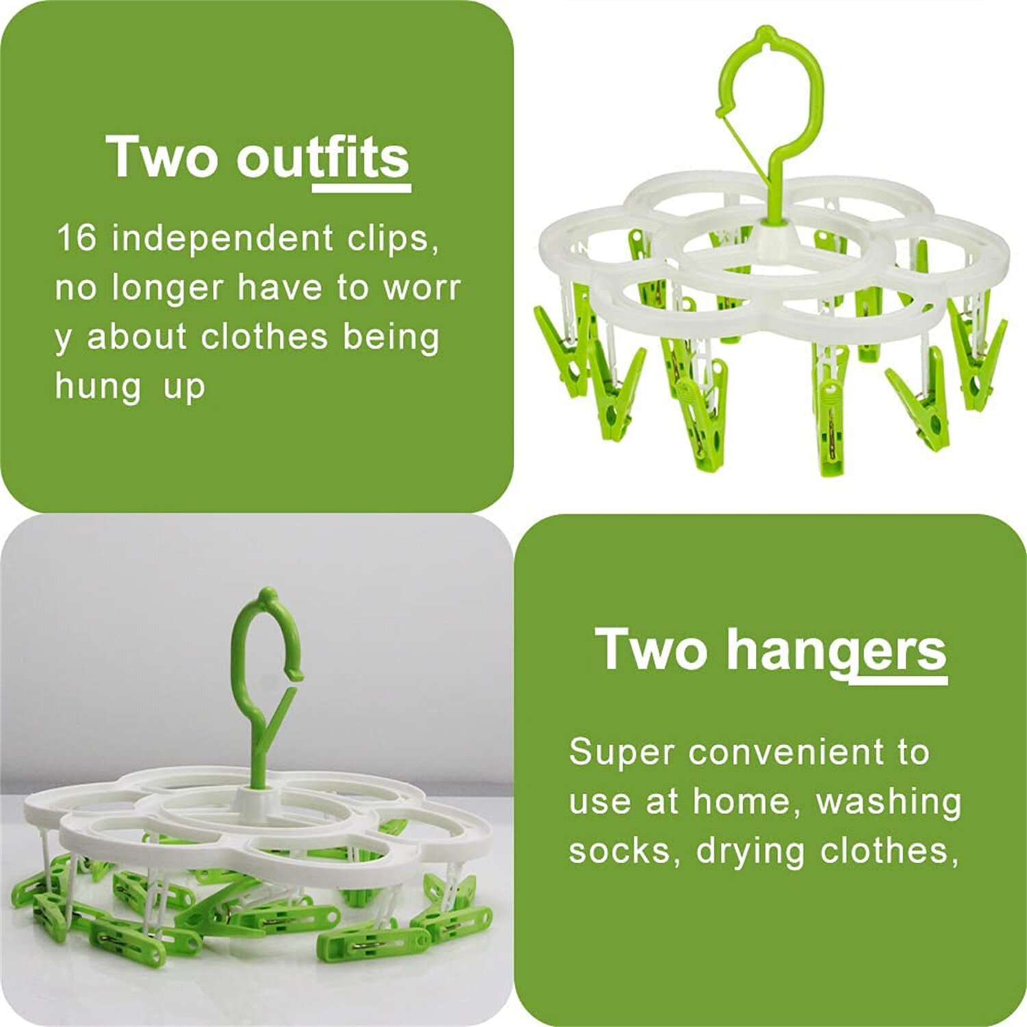 Plastic Holder Bathrooms Clothes Hanger Rack Detachable Clips Clothespin Hangers 