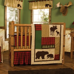Northwoods Print Fitted Crib Sheet
