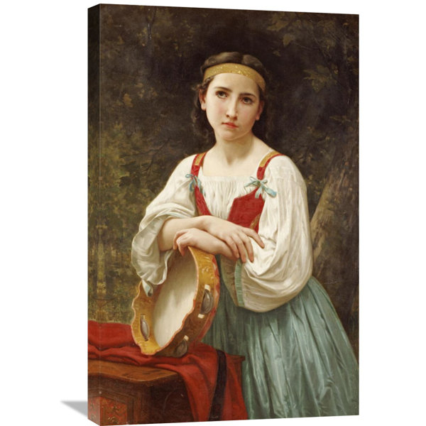 Global Gallery Basque Gipsy Girl With Tambourine By William