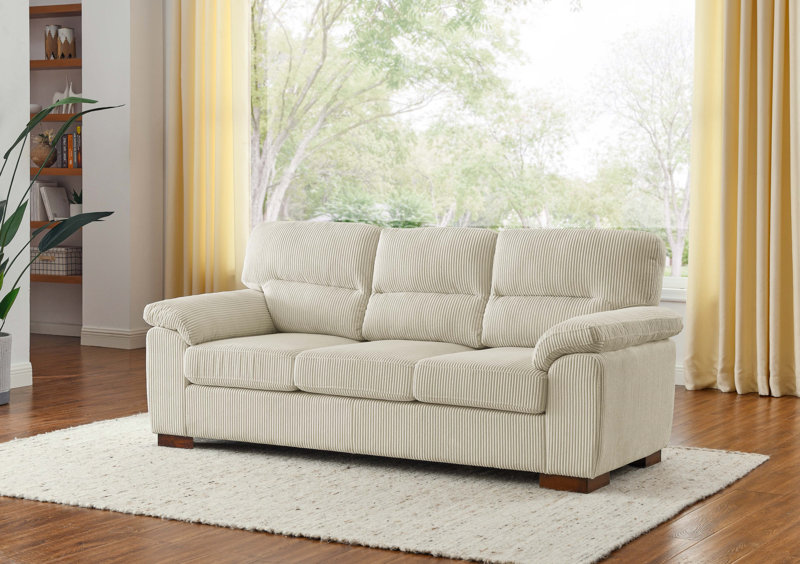 incomplete,sofa body only* Aziyah 81'' Pillow top Arm Sofa Fabric: Corduroy Cream