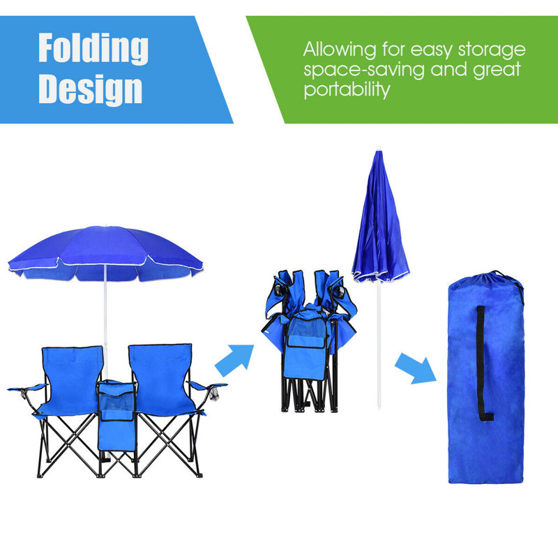 portable chair with umbrella