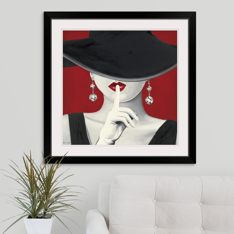 'Haute Chapeau Rouge I' by Marco Fabiano Painting - Glam Wall art