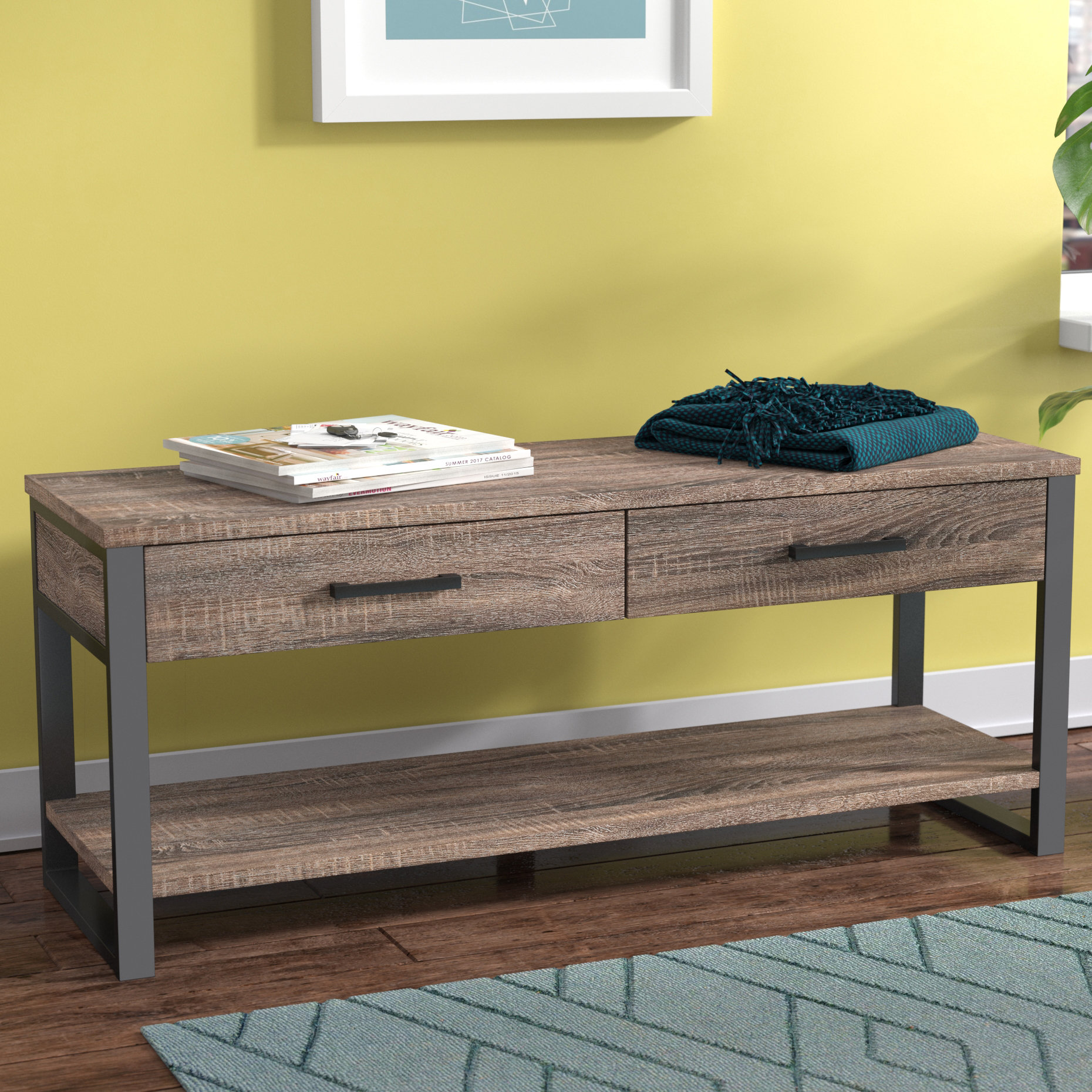 Arsdale Wood Storage Bench