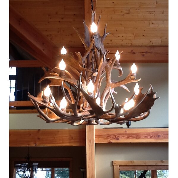 Home Garden Deer Antler Chandelier 3 Light Hanging Bars Island