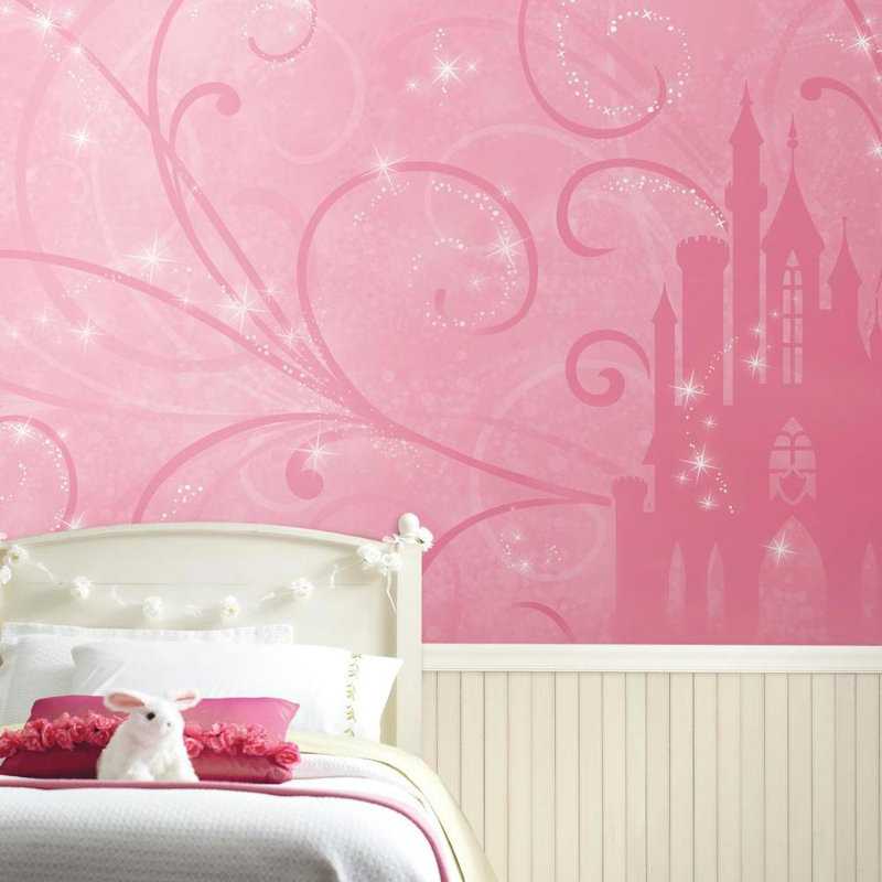 York Wallcoverings Walt Disney Kids Ii Princess Scroll Castle 10 5