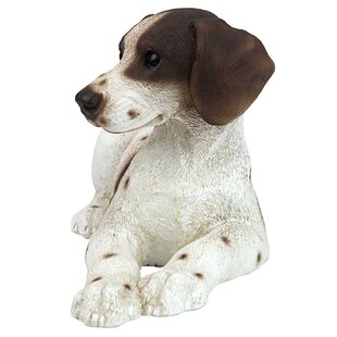 B&W POINTER black white puppy TiNY DOG Resin Figurine MINIATURE Mini COLLECTIBLE 