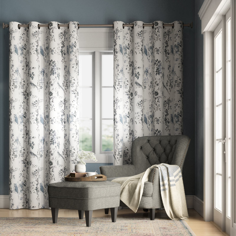 Winston Porter Yeadon Synthetic Fl Flower Room Darkening Grommet Single Curtain Panel Wayfair Ca Winston Porter Yeadon Synthetic Fl