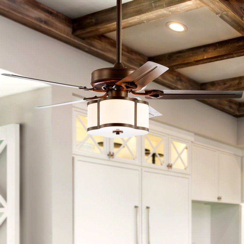 Canora Grey 52 Althoff 5 Blade Ceiling Fan With Remote Light Kit