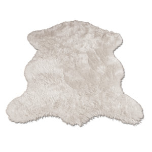 Jerod Polar Bear Pelt Faux Fur Shag Area Rug