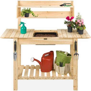 leisure season potting table with storage