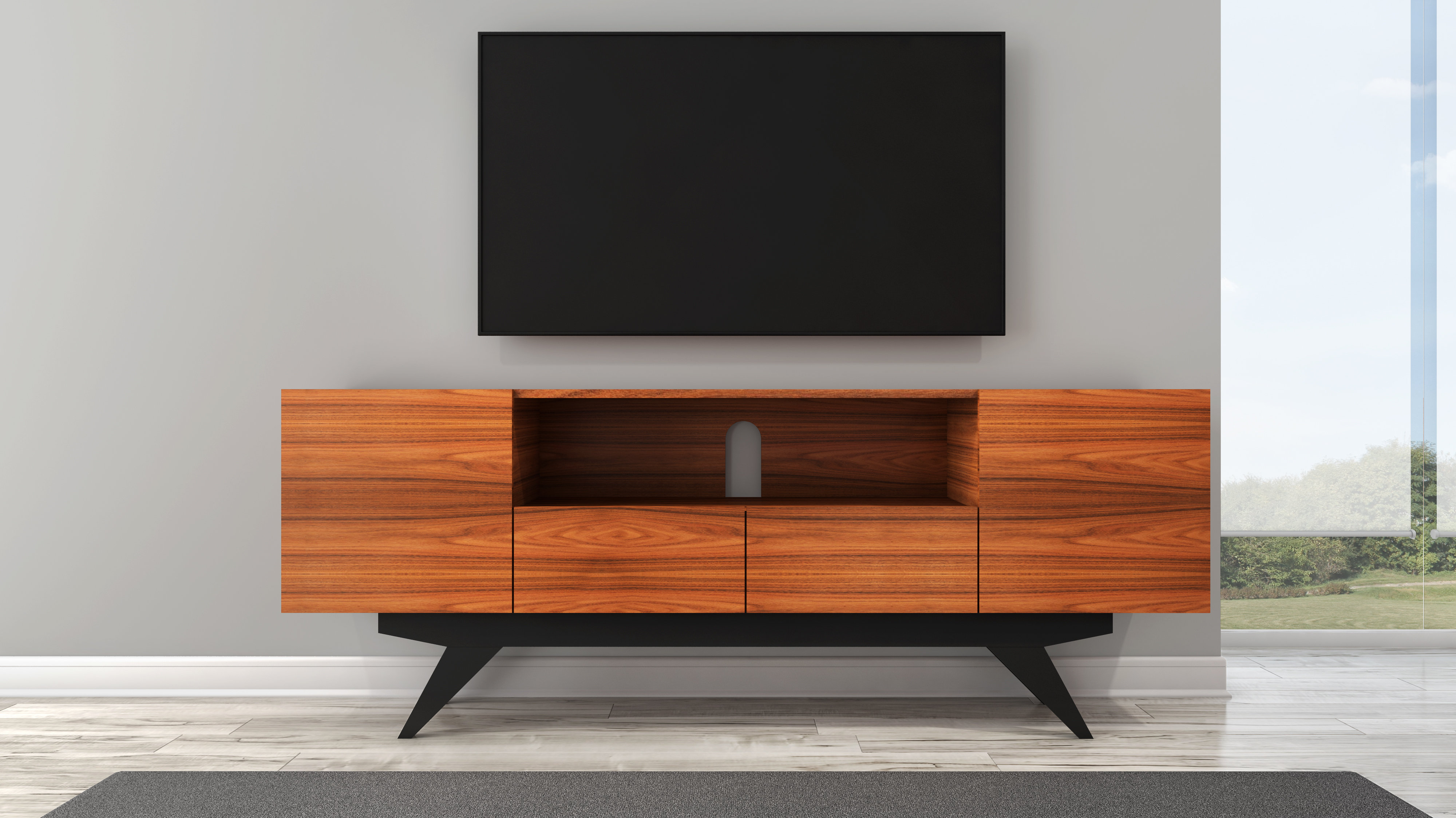 Furnitech Modern Tv Stand For Tvs Up To 86 Wayfair