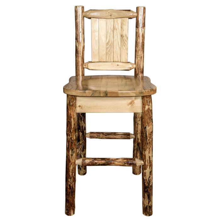 Loon Peak Southborough 24 Counter Height Pine Wood Bar Stool Southborough 24 Counter Height Pine Wood Bar Stool