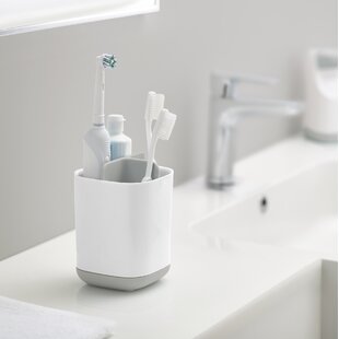 Easy to clean purpose Strong white Detachable bathroom tidy Toothbrush Holders 