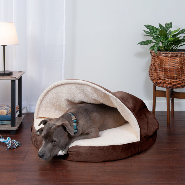 hooded pet bed large