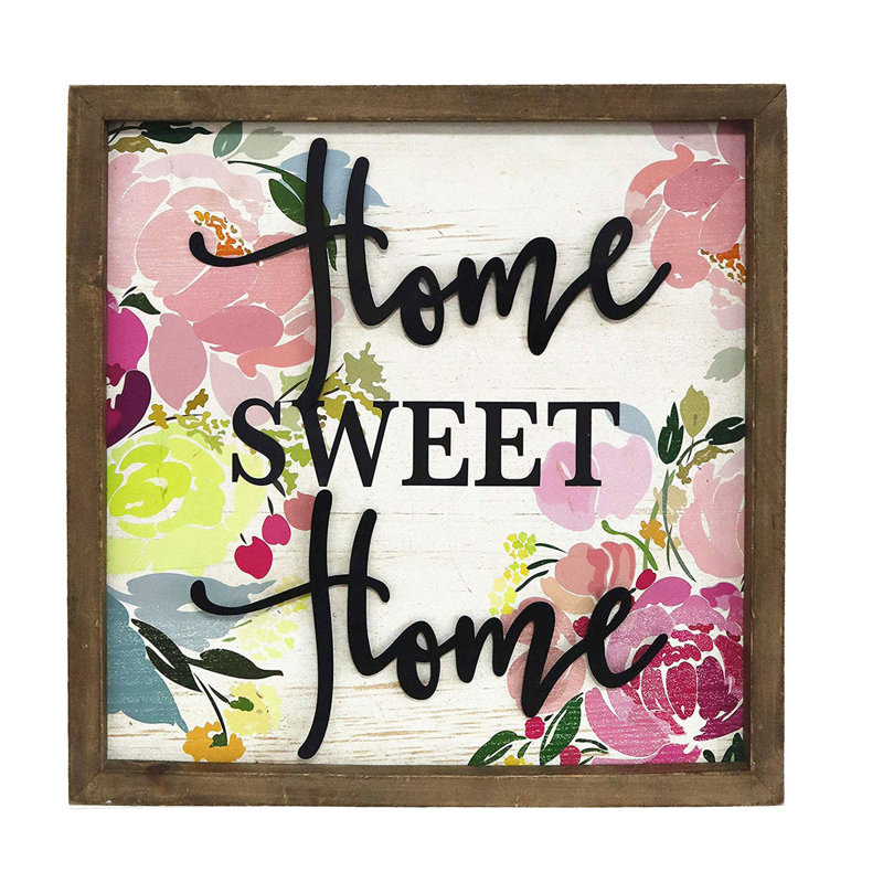 Gracie Oaks Home Sweet Home Sign Plaque Wall Decor Wayfair Ca