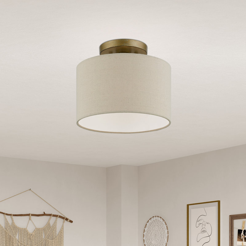 Wade Logan® Argyll Fabric Semi Flush Mount | Wayfair