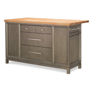 Highline by Rachael Ray Home Kitchen Island with Butcher Block