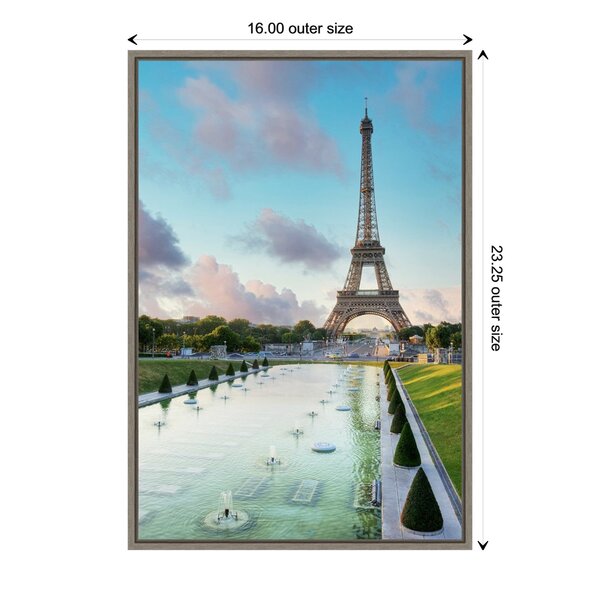 EIFFEL TOWER POST CARD PARIS  METAL TIN SIGN POSTER WALL PLAQUE 