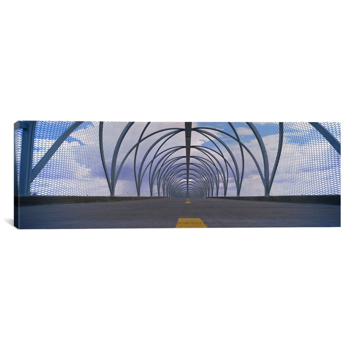 East Urban Home Chain Link Fence Covering A Bridge Snake Bridge
