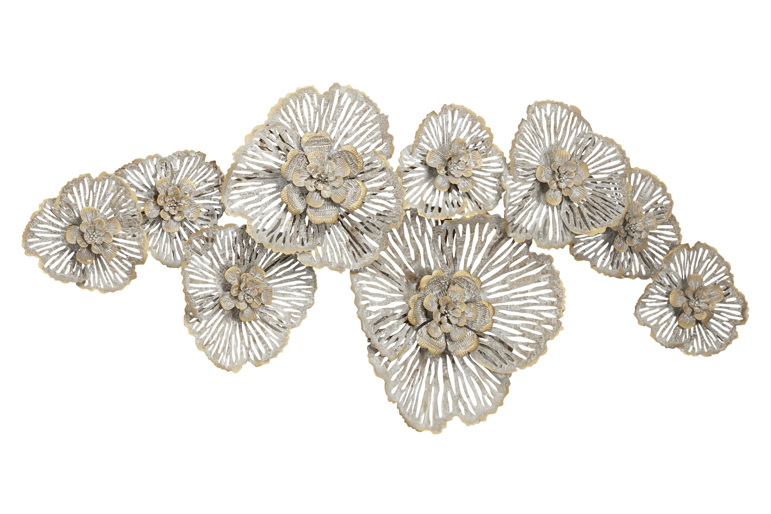 Metal Flower with Accents Wall Décor