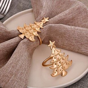 Spode Christmas Tree Gold Collection Napkin Rings 11854974 Set of 4 