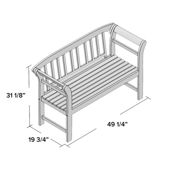 Charlton Home® Archdale Wooden Garden Bench & Reviews | Wayfair