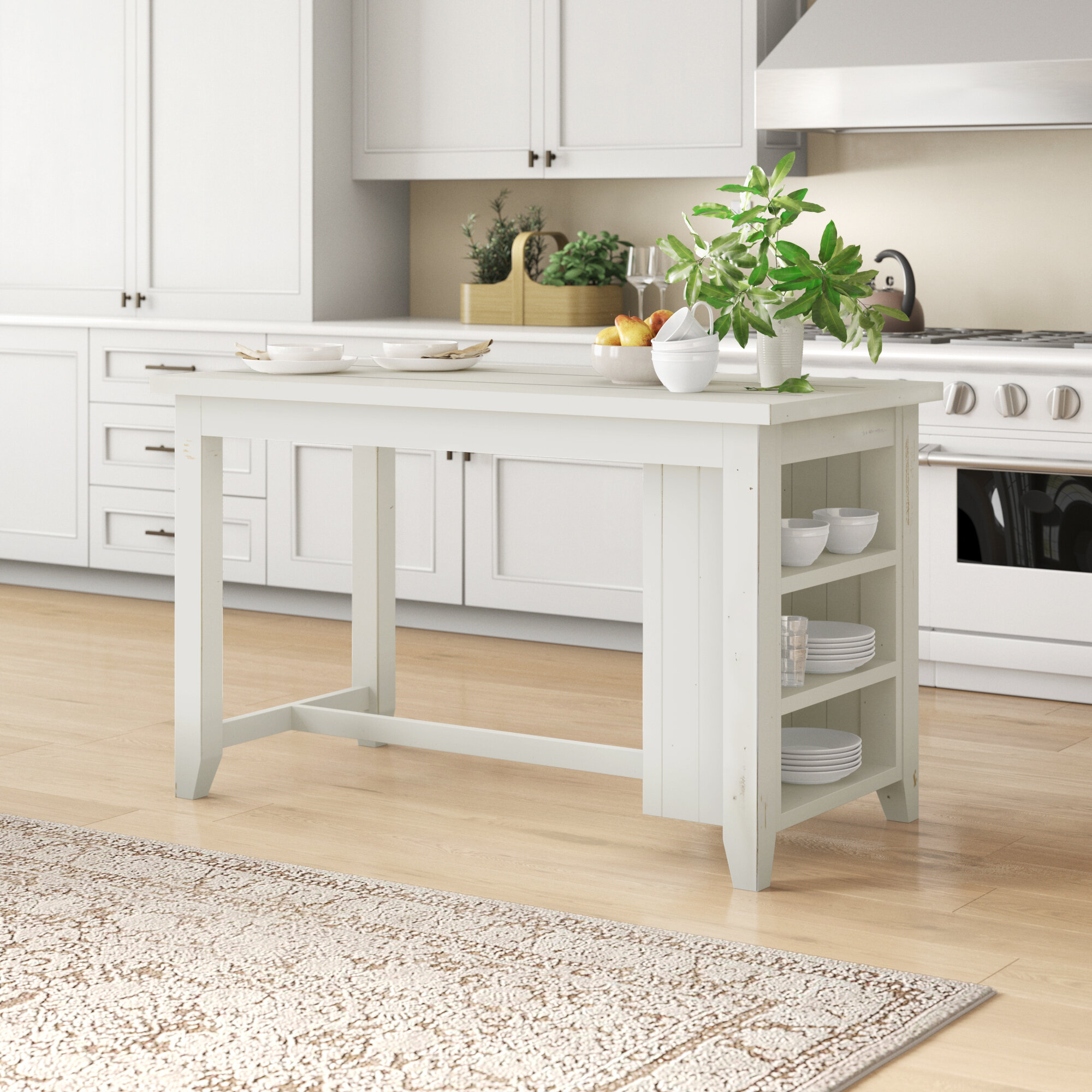 wayfair kitchen island with stools