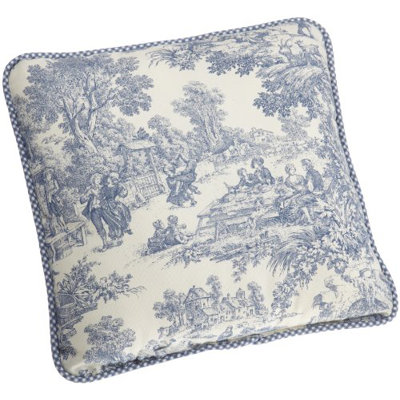 Lark Manor Gatineau 100% Cotton Throw Pillow Colour: Blue