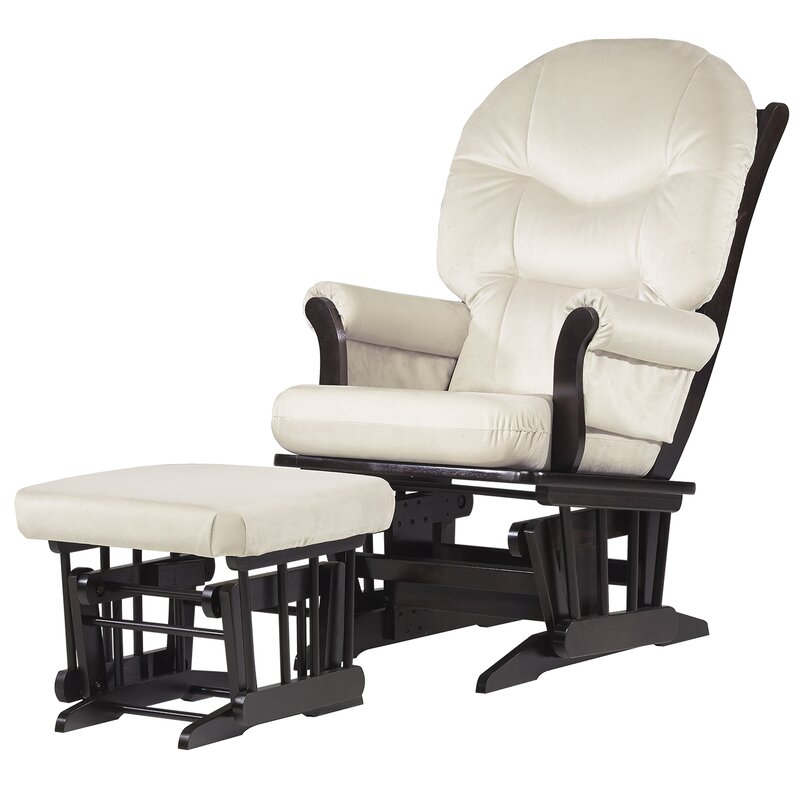 sleigh frame glider and ottoman