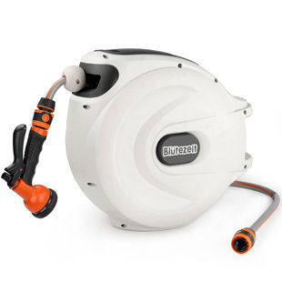 FREEDOH 812mm Automatic Water Hose Reel Retractable Wall Mounted Hose Reel with 8 Pattern Hose Nozzle Water Hose reels Automatic Rewind Any Length with 180°Swivel Bracket FREEDOH 812mm Automatic Water Hose Reel Retractable Wall Mounted Hose Reel with 8 Pattern Hose Nozzle Water Hose reels Automatic Rewind Any Length with 180°Swivel Bracket