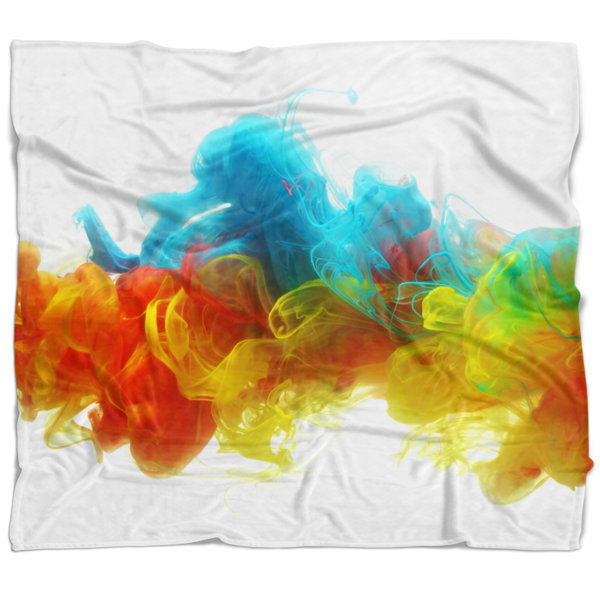 East Urban Home Abstract Colorful Ink In Water Blanket Wayfair