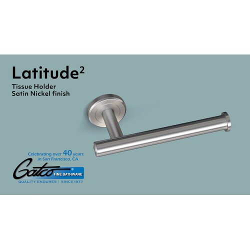 Gatco 4243 Latitude II European Tissue Holder Chrome 