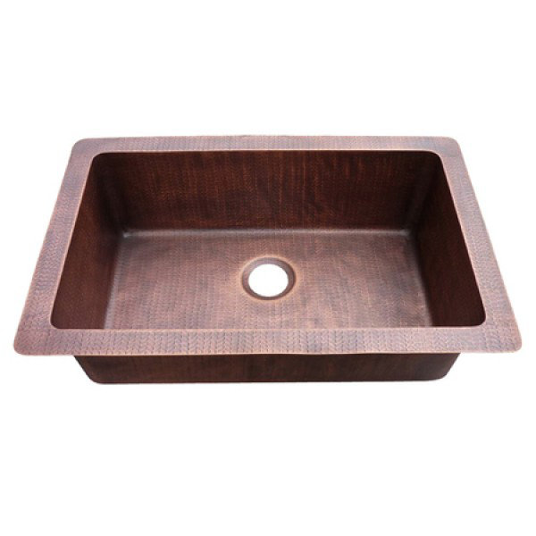 Yosemite Home Decor Évier de cuisine en cuivre l 9,5 po x ...