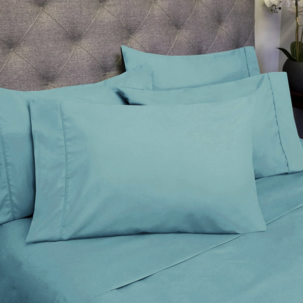 Percale Premium 180 Thread Count Non Iron Cotton pillow case Pair 4 Beautiful Colors White