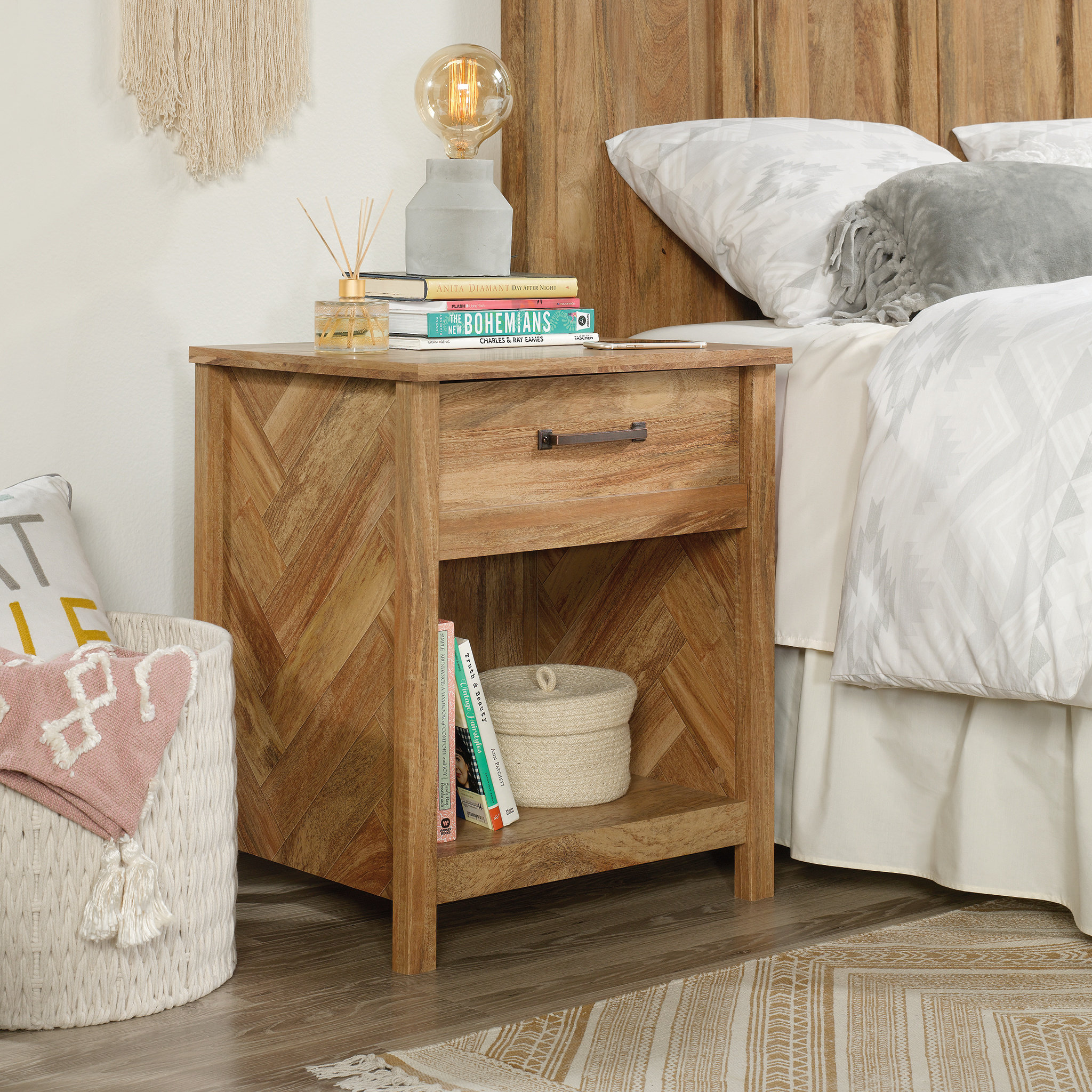 Laurel Foundry Modern Farmhouse Mccaslin Manufactured Wood Nightstand
