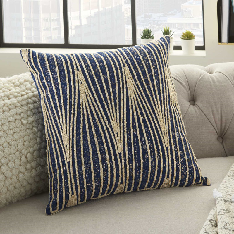Wrought Studio Knutsford Striped Cotton Throw Pillow Reviews