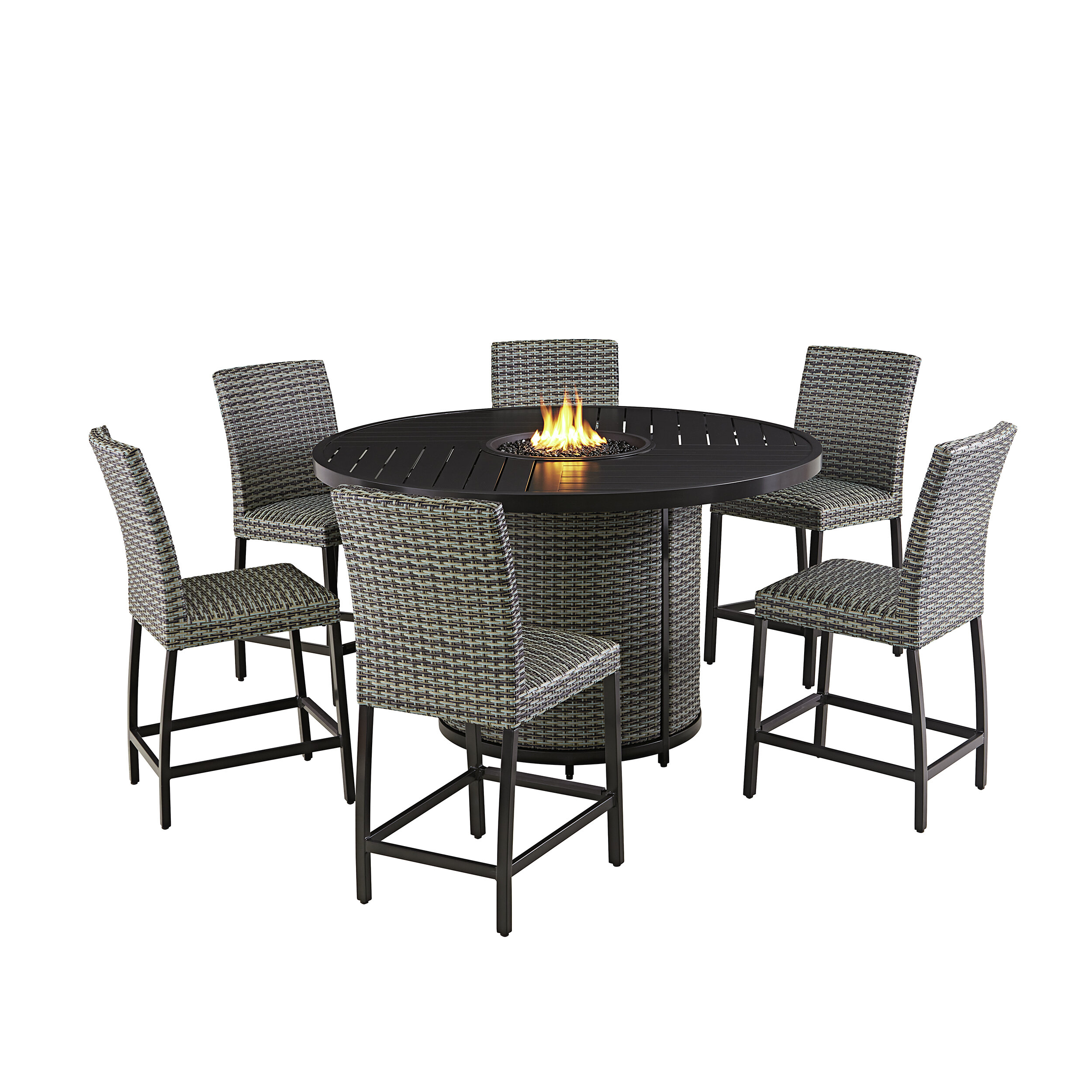 6 person bar height patio set