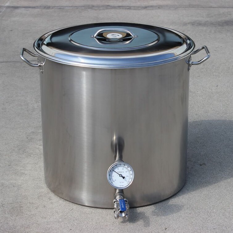 CONCORD 100 QT Full Stainless Steel Stock Pot w Steamer Home Brew Cookware Beer 